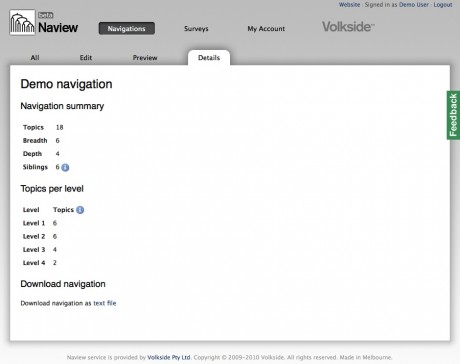 Naview - Navigation details